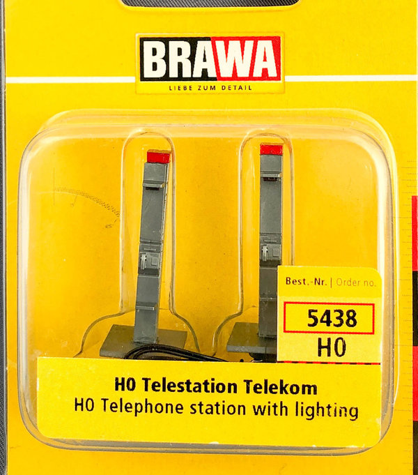 Brawa 5438 H0 2er-Set Telefonstation Telekom