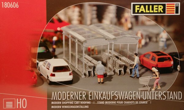 Faller 180606 H0 Moderner Einkaufswagen-Unterstand