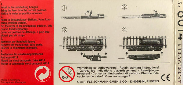 Fleischmann 6014 H0 Entkupplungs-Gleis für Handbetätigung, Modell-Gleis