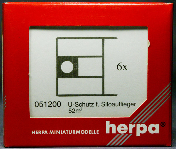 Herpa 051200 H0 U-Schutz f. Siloauflieger 52 m³, 6 St.