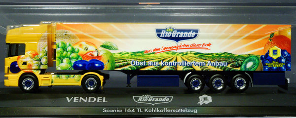 Herpa 120531 H0 Scania TL Kühlkoffer-Sattelzug "Vendel/Rio Grande", PC