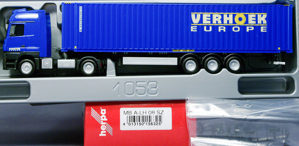 Herpa 156325 H0 MB Actros LH Container-Sattelzug "Verhoek"