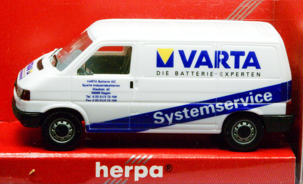 Herpa 182430 H0 VW T4 Kasten "Varta Systemservice".
