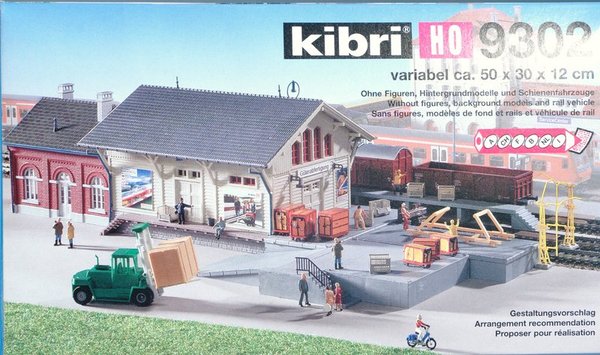 Kibri 9302 H0 - Güterabfertigung mit Laderampe. Bausatz in 1/87.
