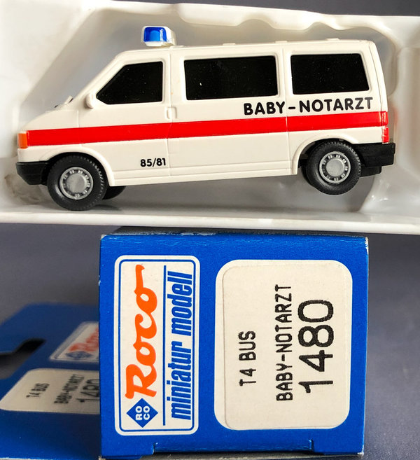 Roco 1480 H0 VW T4 Bus "BABY-NOTARZT"