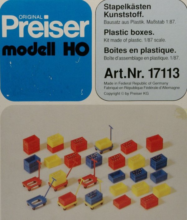 Preiser 17113 H0 Stapelkästen Kunststoff.