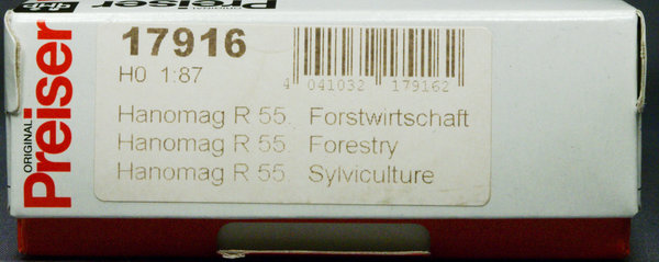 Preiser 17916 H0 HANOMAG R 55. Forstwirtschaft.