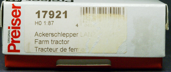 Preiser 17921 H0 Ackerschlepper LANZ D 2416.
