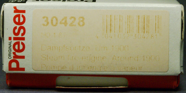 Preiser 30428 H0 Feuerw. Dampfspritze Um 1900