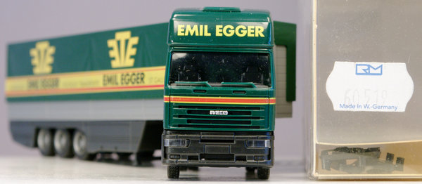 Rietze 60519 H0 IVECO Eurostar Sattelzug "Emil Egger Transporte"
