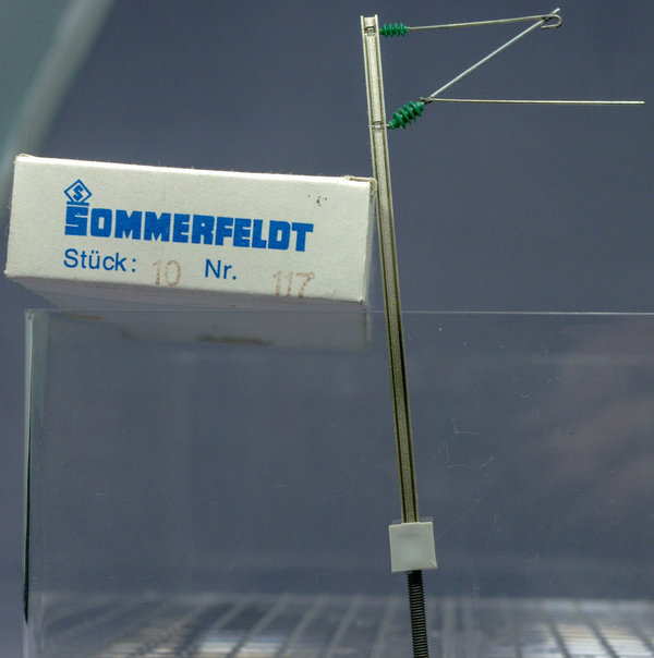 Sommerfeldt H0 117 H-Profil-Streckenmast mit Ausleger der DB. (Stück 1)