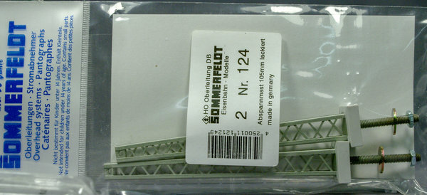 Sommerfeldt H0 124 Abspannmast 105 mm hoch, lackiert (2 Stück)