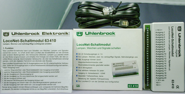 Uhlenbrock 63410 LocoNet-Schaltmodul. Magnetartikel- und Schaltdecoder