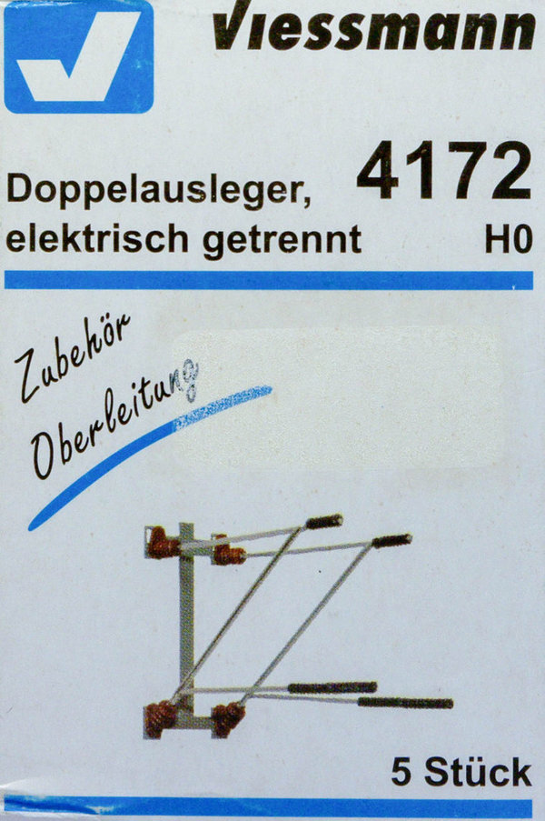 Viessmann 4172 H0 Doppelausleger, 5 Stück.
