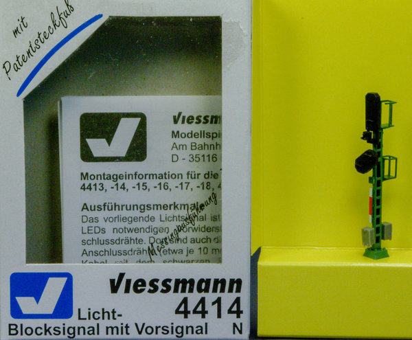 Viessmann 4414 N Licht-Blocksignal mit Vorsignal.