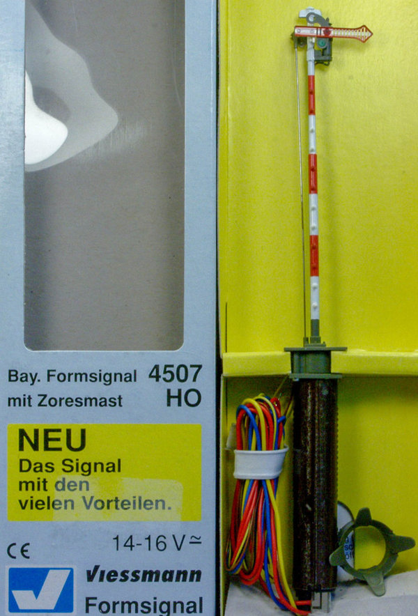 Viessmann 4507 H0 Form-Hauptsignal, bayrisch mit Zoresmast, einflügelig