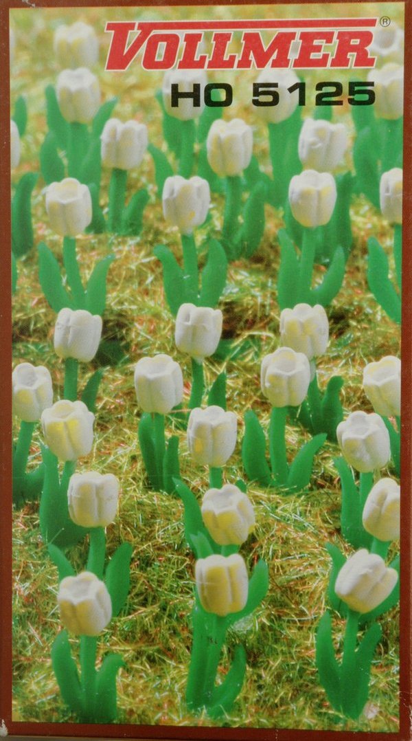 Vollmer 5125 H0 Tulpen weiß, 120 Stück