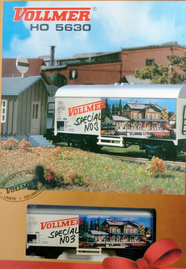 Vollmer 5630 H0 Special No. 3. Gleiswaage mit Märklin Güterwagen.