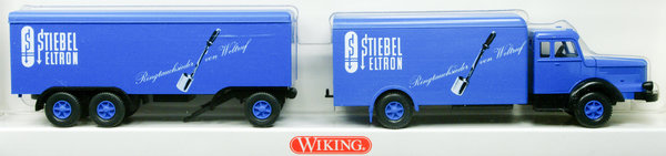 Wiking 089140 H0 Koffer-Lastzug Krupp Titan Stiebel-Eltron