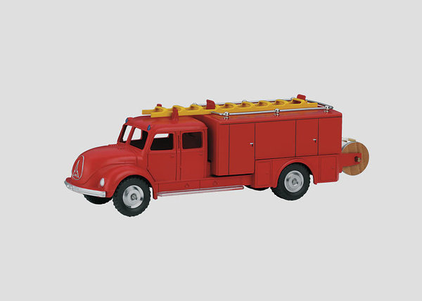 Märklin 18038 Feuerwehr-Gerätewagen. Magirus-Deutz Rundhauber mit Geräte-Aufbau. 1 : 43. ca. Spur 0.