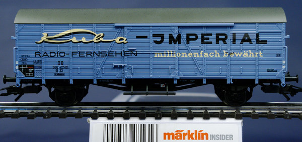 Märklin 48161 H0 Gedeckter Güterwagen Gl Dresden. Schriftzüge "Kuba - JMPERIAL" Epoche III.
