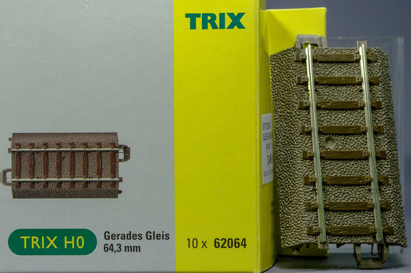 Trix H0 62064 Gerades Gleis Länge 64,3 mm.