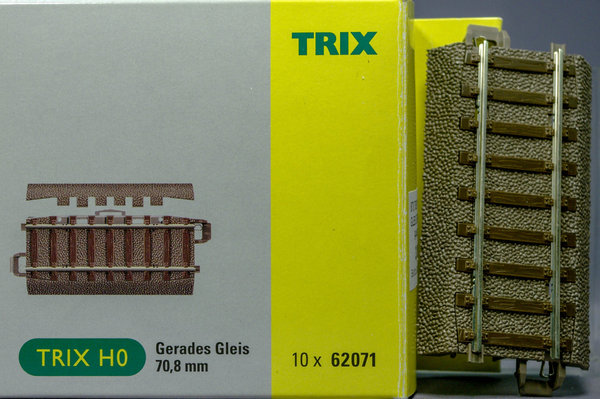 Trix H0 62071 Gerades Gleis Länge 70,8 mm.