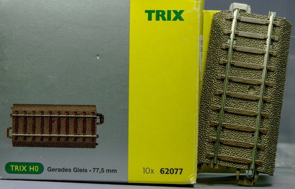 Trix H0 62077 Gerades Gleis Länge 77,5 mm.