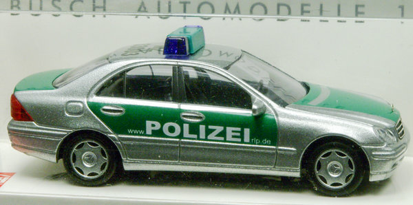 Busch 49108 H0. MB C-Klasse "Polizei Rheinland-Pfalz"