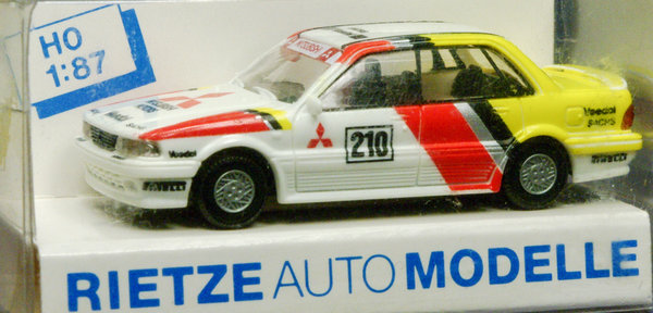 Rietze 30361 H0 Mitsubishi Galant VR4 Rallye-EM ´92 Nr. 210.