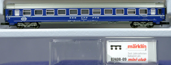Märklin 87408-09 Spur Z Eurofima-Liegewagen Bcm der SBB.