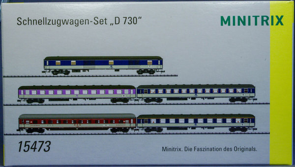 Minitrix 15473 N Schnellzugwagen-Set "D 730"