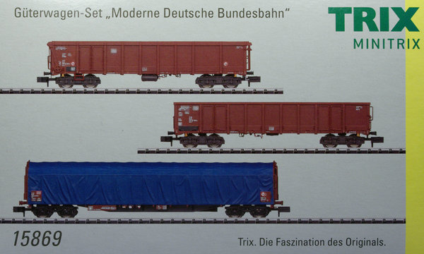 Minitrix 15869  N Güterwagen-Set "Moderne Deutsche Bundesbahn"