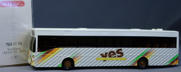 Wiking 70301 H0 MAN SL 202 Stadtbus "yes"