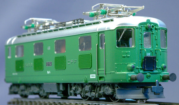 HAG 235 H0 E-Lok Serie Re 4/4 I in lindengrün für AC-analog.