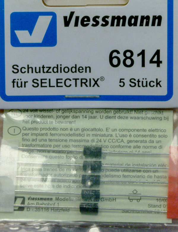 Viessmann 6814 Schutzdioden SA20CA für SELECTRIX