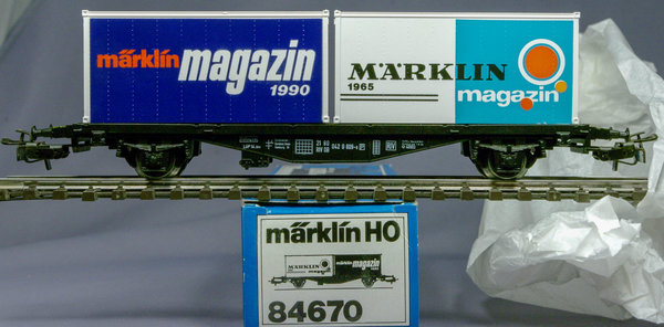 Märklin 84670 H0 Containerwagen "Märklin-Magazin" 1990