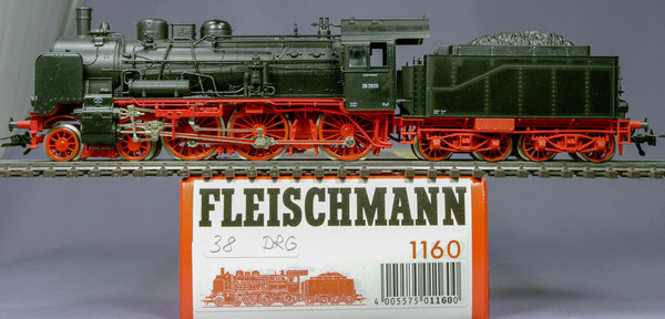 Fleischmann 1160 H0 Schlepptenderlok BR 38.10 der DRG. AC-analog(Märklin)