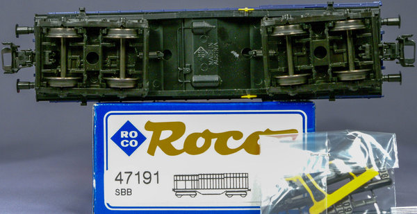 Roco 47191 H0 Teleskophauben-wagen "Tiphook Rail" Shimms der SBB. AC-Radsätze