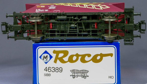 Roco 46389 H0 Getreide-Silowagen Tgpps der SBB. AC-Radsätze(Märklin)