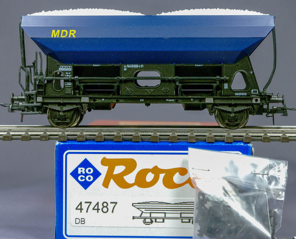 Roco 47487 H0 Selbstentladewagen Fcs der DB mit Schotterladung. AC-Radsätze(Märklin)