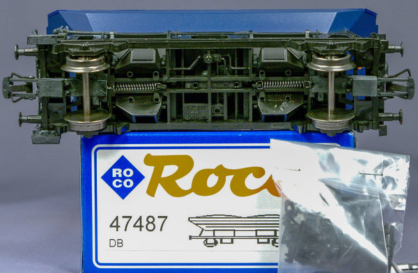 Roco 47487 H0 Selbstentladewagen Fcs der DB mit Schotterladung. AC-Radsätze(Märklin)