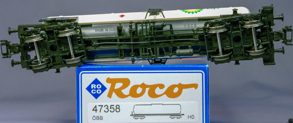 Roco 47358 H0 Kesselwagen "BP" eingestellt bei der ÖBB. AC-Radsätze.