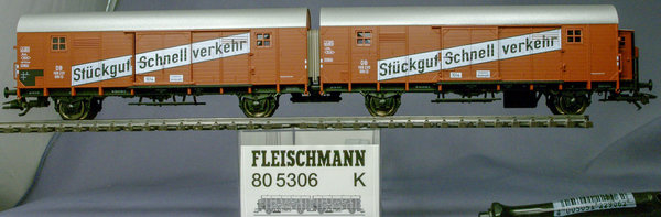 Fleischmann 805306 H0 Güterwagen Gllh 12 Stückgut Schnellverkehr der DB. AC-Radsätze