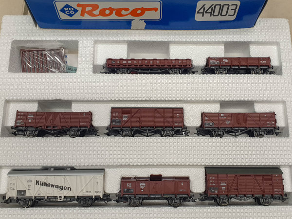 Roco 44003 H0 Güterwagen Set der DRG 8-teilig. AC - Radsätze (Märklin System)