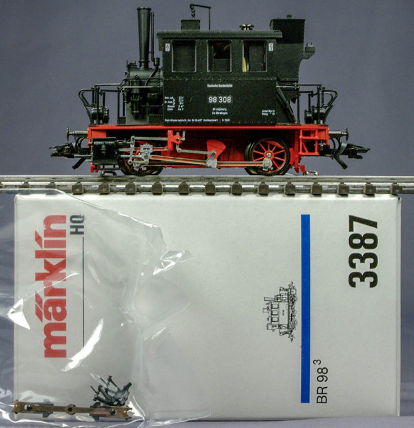 Märklin 3387 H0 Tenderlokomotive BR 98.3 "Glaskasten" der DB. Epoche III. AC - analog(Märklin System