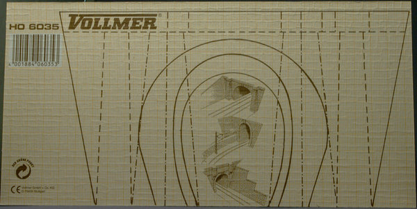 Vollmer 6044 H0 Mauerplatte Haustein aus Karton. Maße: 250 x 125 mm
