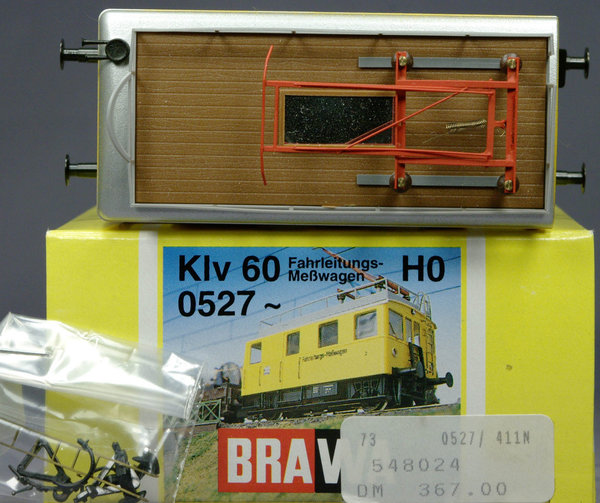 Brawa 0527 H0 Fahrleitungs-Meßwagen Klv 60 der DB. AC - analog Modell(Märklin System)
