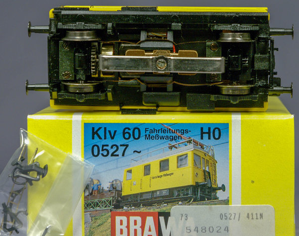 Brawa 0527 H0 Fahrleitungs-Meßwagen Klv 60 der DB. AC - analog Modell(Märklin System)