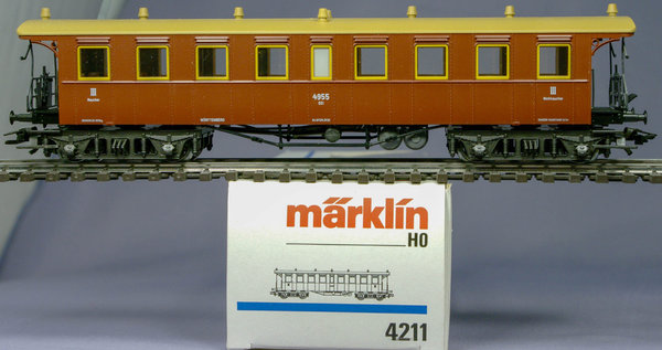 Märklin 4211 H0 Schnellzug-Plattformwagen Cci der K.W.St.E. 3. Klasse.